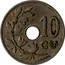 Belgium 10 Centimes Leopold II 1902 KM# 48 10 CES A.MICHAUX coin reverse