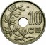 Belgium 10 Centimes 1932 KM# 95.1 Decimal Coinage 10 CES A.MICHAUX coin reverse