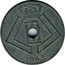 Belgium 10 Centimes 1943 KM# 125 Decimal Coinage 1943 coin reverse