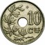 Belgium 10 Centimes KM# 95.2 Decimal Coinage 10 CES A.MICHAUX coin reverse