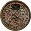 Belgium 2 Centimes 1833 KM# 4.1 Decimal Coinage LEOPOLD PREMIER ROI DES BELGES 1833 coin obverse