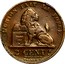 Belgium 2 Centimes (Leopold I. Lion) KM# 4.4 L'UNION FAIT LA FORCE CONSTITUTION BELGE 1831 2 CENT.S BRAEMT F. coin reverse