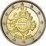 Belgium 2 Euro 10 Years of Euro Banknotes and Coins 2012 KM# 315 BE A. H. € 2002 2012 coin obverse