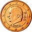 Belgium 2 Euro Cent (Albert II - 2nd type - 1st portrait) KM# 296 A II BE 2009 coin obverse