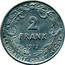 Belgium 2 Francs 1912 KM# 75 Decimal Coinage 2 FRANK 1911 EENDRACHT MAAKT MACHT coin reverse