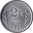 Belgium 2 Francs 1944 KM# 133 Decimal Coinage 2 FR 1944 coin reverse