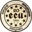 Belgium 20 ECU 40th Year of Reign of King Baudouin 1991 (qp) Proof KM# 182 BELGIË BELGIQUE 20 ECU 1991 Q P BELGIEN coin reverse