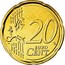 Belgium 20 Euro Cent Albert II - 2nd map - 2nd type - 2nd portrait 2008 Proof KM# 278 20 EURO CENT LL coin reverse