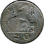 Belgium 20 Francs 1949 KM# 140.2 Decimal Coinage BELGIQUE R LEX 2 0 F coin reverse