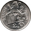 Belgium 20 Francs 1951 KM# 141.2 Decimal Coinage BELGIE R LEX 2 0 F coin reverse