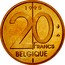 Belgium 20 Francs Albert II 1995 Sets only KM# 191 1994 20 FRANCS BELGIQUE coin reverse