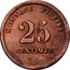 Belgium 25 Centimes 1833 KM# 15 Ghent MONNALE FIGTIVE 25 CENTIMES coin obverse