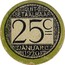 Belgium 25 Centimes Stad Gent 1920  UIT BETAALBAAR 25 C JANUARI 1920 coin reverse