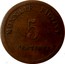 Belgium 5 Centimes 1833 KM# 10 Ghent MONNALE FIGTIVE 5 CENTIMES coin obverse