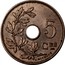Belgium 5 Centimes Leopold II 1905 KM# 54 5 CES A. MICHAUX coin reverse
