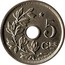 Belgium 5 Centimes French Legend 1932 KM# 93 5 CES A. MICHAUX coin reverse
