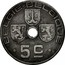 Belgium 5 Centimes 1942 KM# 124 Decimal Coinage BELGIE BELGIQUE L G 5 C O.J. coin obverse