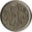Belgium 5 Francs 1936 KM# 109.2 Decimal Coinage 5 FR BELGIË coin reverse