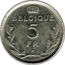 Belgium 5 Francs 1936 KM# 108 Decimal Coinage BELGIQUE 5 FR coin reverse