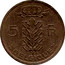 Belgium 5 Francs 1949 KM# 134.2 Decimal Coinage 5 FR BELGIQUE coin reverse