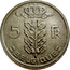 Belgium 5 Francs 1949 KM# 134.1 Decimal Coinage 5 FR BELGIQUE coin reverse
