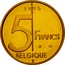 Belgium 5 Francs Albert II 1995 Sets only KM# 189 5 FRANCS BELGIQUE 1995 coin reverse
