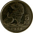 Belgium 5 Francs KM# 117.2 Decimal Coinage 5 FR E. WIJNANTS 1938 coin reverse