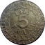 Belgium 5 Francs Ghent - WW1 German Occupation 1918 KM# Tn7 1918 5 FRANK UITBETAALBAAR JANUARI 1922 PAX ET LABOR coin reverse