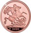 UK 5 Sovereigns George III Mint mark 2020 Proof 2020 B.P. coin reverse