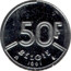 Belgium 50 Francs 1991 KM# 169 Decimal Coinage 50F BELGIQUE 1991 coin reverse