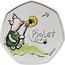 UK 50 Pence Piglet. Colored 2020 Brilliant Uncirculated (BU) PIGLET ©DISNEY coin reverse