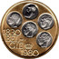 Belgium 500 Francs 150th Anniversary of Independence. Coloured 1980 1830 BEL GIË 1980 coin obverse