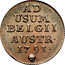 Belgium Liard 1 Liard Leopold II 1791 (b) KM# 52 AD USUM BELGII AUSTR. 1791 coin reverse
