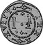 Portugal 1 1/2 Reis Joao IV ND KM# 25 REX XVIII 1 1/2 coin reverse
