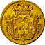 Portugal 1/2 Escudo (800 Reis) 1725 KM# 218.3 Kingdom Milled coinage coin reverse