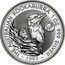 Australia 1 Dollar Kookaburra. Finland Privy Mark 1997 KM# 318.4 THE AUSTRALIAN KOOKABURRA 1 OZ. 999 SILVER 1997 coin reverse
