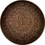 Portugal 10 Reis 1865 KM# 14 Portuguese Administration Provincial coinage PORTUGALIAE ET ALGARBIORUM REX 10 1865 coin reverse