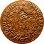 Portugal 10 Reis ND KM# 30 Portuguese Administration Countermarked coinage (1871 Decree) PORTUGALIÆ ET ALGARBIORUM REGINA 5 1795 coin obverse