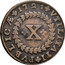 Portugal 10 Reis (X) 1721 KM# 191 Kingdom Milled coinage VTILITATI PVBLICÆ X 1713 coin reverse