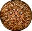 Portugal 10 Reis (X) 1737 KM# 227 Kingdom Milled coinage IOANNES V DEI GRATIA coin reverse