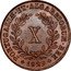 Portugal 10 Reis Miguel I 1829 KM# 390 PORTUGALIAE ET ALGARBIORUM REX X 1831 coin reverse