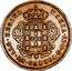 Portugal 10 Reis (X Reis) 1852 KM# 2 Prortuguese colony Early coinage MARIA II D G PORTUG ET ALG REGINA coin obverse