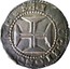 Portugal 100 Reis (Tostao) Afonso VI ND KM# 76 IN HOC.SIGNO.VIN.CES coin reverse