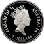 Australia 2 Dollars Kookaburra. Florin 1934 privy mark 1995 Proof KM# 290.3 ELIZABETH II AUSTRALIA 2 DOLLARS coin obverse