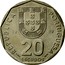 Portugal 20 Escudos 1998 KM# 634.2 Republic REPUBLICA PORTUGUESA 20 ESCUDOS 19 98 E.VAZ INCM coin obverse