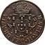 Portugal 20 Reis ND KM# 18.1 Portuguese Administration Countermarked coinage (1871 Decree) MARIA II DEI GRATIA coin obverse