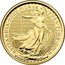 UK 25 Pounds Britannia Brilliant Uncirculated 2022 Proof BRITANNIA 2021 1/4 OZ 999.9 FINE GOLD DECUS ET TUTAMEN NATHAN coin reverse