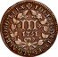 Portugal 3 Reis 1751 KM# 241.1 Kingdom Milled coinage PORTUGALIÆ ET ALGARBIORUM REX III coin reverse
