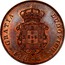 Portugal 3 Reis 1874 KM# 517 Kingdom Decimal coinage LUDOVICUS I DEI GRATIA coin reverse