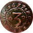 Portugal 3 Reis Pedro Prince Regent 1677 KM# 96 PORTVGALIAE.ET.1677 3 coin reverse